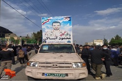 وداع با پیکر شهید ستوان دوم «محمود آبسالان» در زاهدان