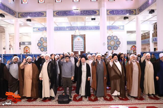 تجمع طلاب و روحانیون گیلانی در حمایت از حمله پهپادی و موشکی ایران به اسرائیل
