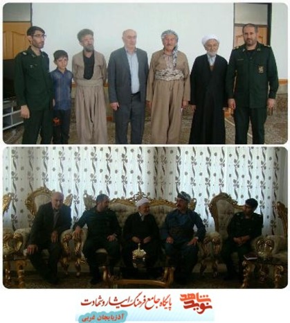 بمناسبت سالروز آزاد سازی خرمشهر،امام جمعه  بهمراه سلیمانی رئیس بنیادشهیدوامورایثارگران وجانشین فرماندهی سپاه پیرانشهر با خانواده های شهدای بسیجی دیدار کردند.